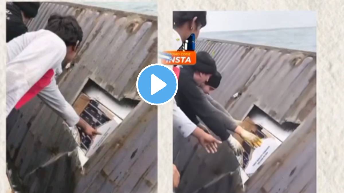 iphone container found in sea drowned in the Ocean video