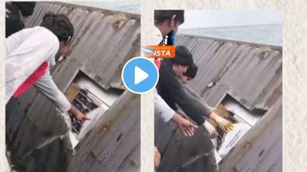iphone container found in sea drowned in the Ocean video