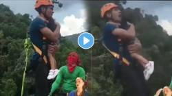 प्रसिद्धीची हाव! बाप की हैवान? बाळाला घेऊन हजारो फूट उंचावरुन उडी मारली, अंदाज चुकला अन्…थरारक VIDEO व्हायरल