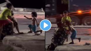 son kneels down and giving the flower to his mother and starts jumping with her brother on road see joyful and heart wining viral video