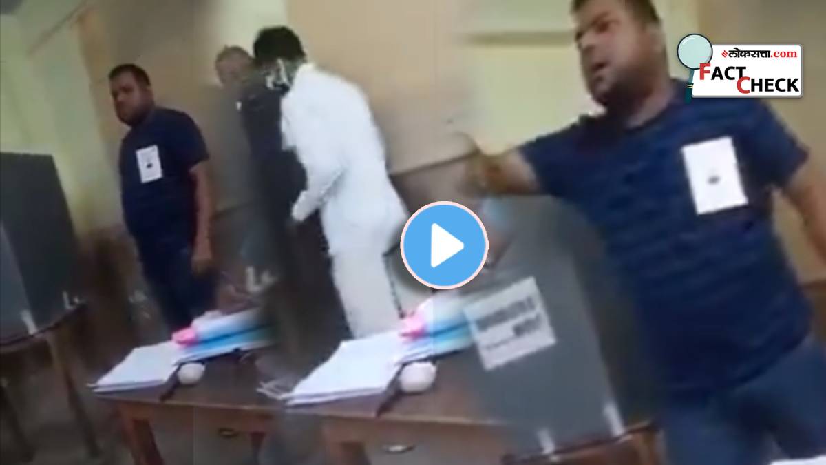Asaduddin Owaisi Constituency Voting Misconduct Agent Pushes EVM Button Claims Viral Video