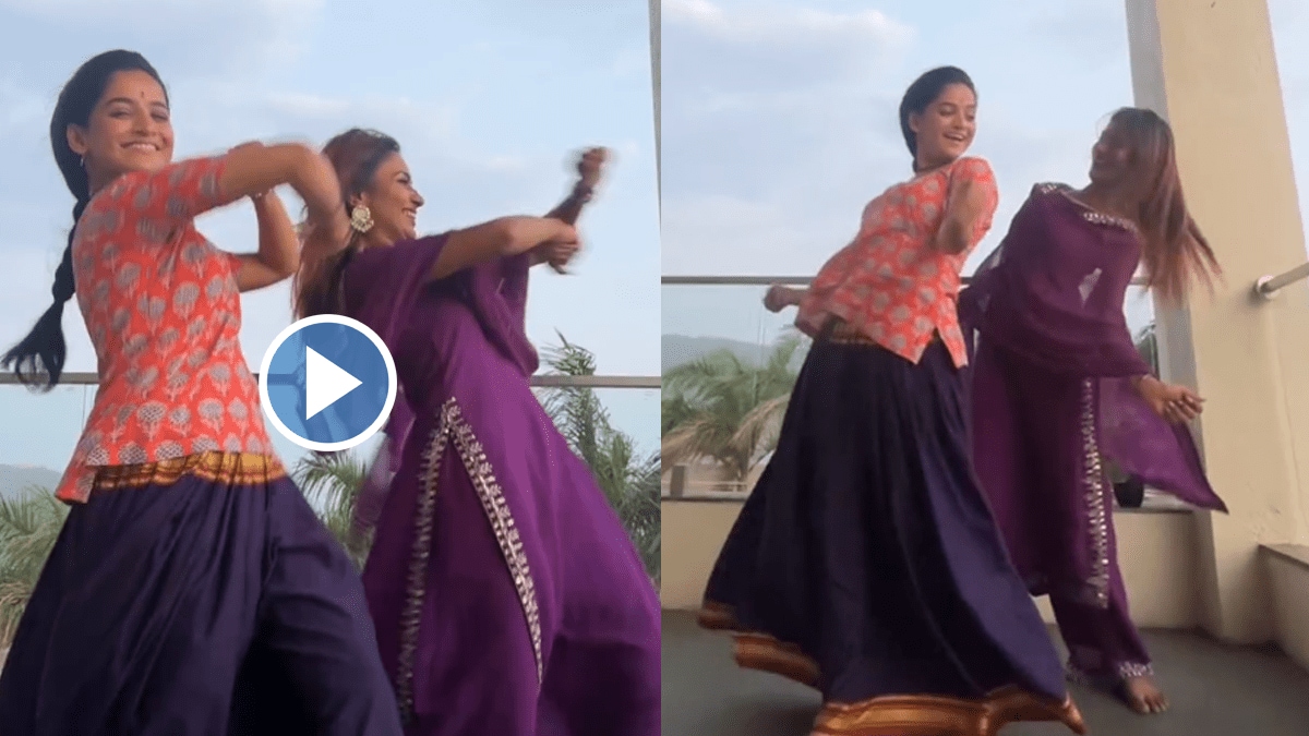 Paaru serial Sharayu Sonawane Purva Shinde a kanchan dance video viral