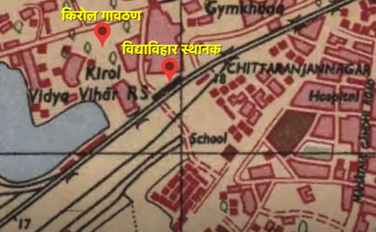 Vidyavihar station area map