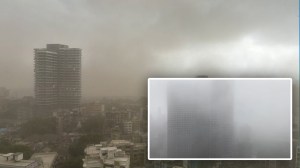 Mumbai Rain: मुंबई आणि ठाणे परिसरात अचानक काळोख! वादळी वाऱ्यासह मुसळधार पाऊस, पाहा फोटो
