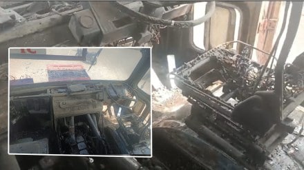 nashik st bus fire marathi news