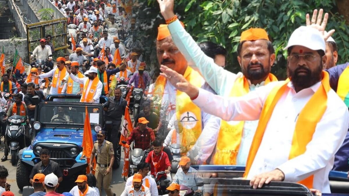 shivsena factions road show thane