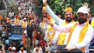 shivsena factions road show thane