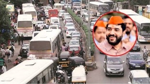 pune traffic jam, pune murlidhar mohol, murlidhar mohol traffic jam marathi news