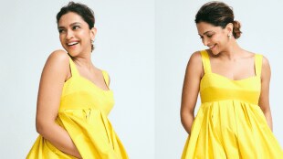 Deepika Padukone baby bump photos in yellow dress went viral