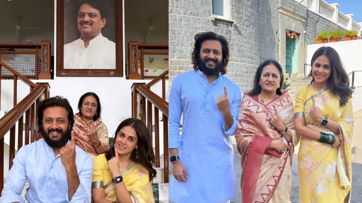 lok sabha election voting genelia and riteish deshmukh cast their vote