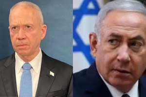Israeli Defence Minister Yoav Gallant & Israeli Prime Minister Benjamin Netanyahu