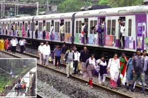 mumbai rain affected local trains services