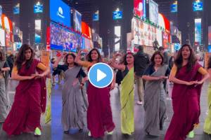 naach ga ghuma fame mukta barve dance near new york times square