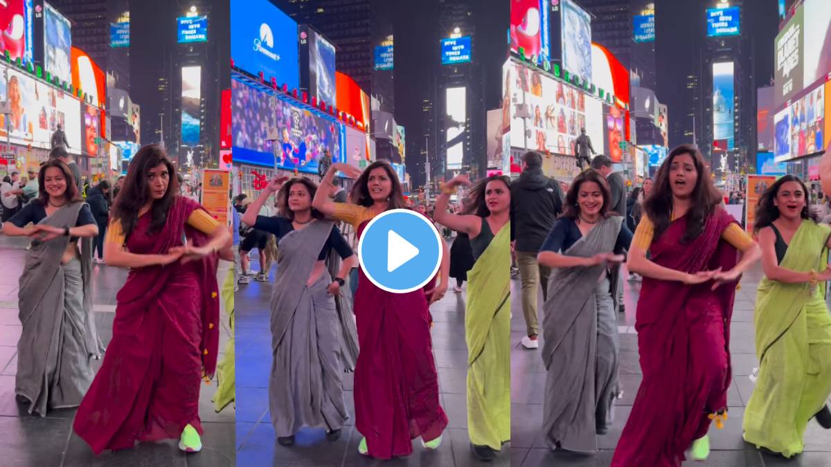 naach ga ghuma fame mukta barve dance near new york times square