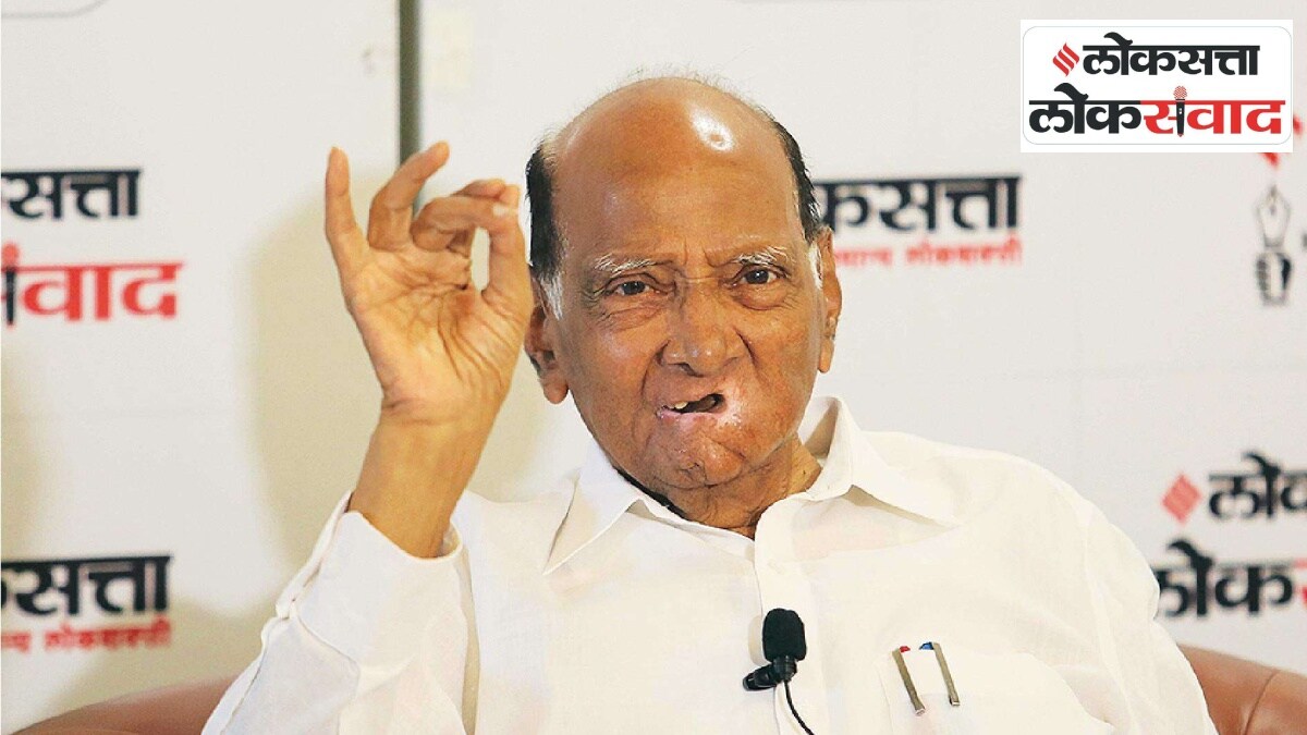 sharad pawar interview in loksatta lok samvad event