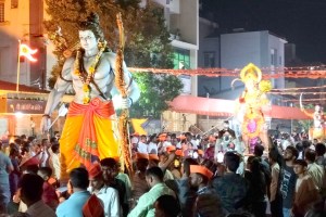 High participation of Shiv lovers in Durbar procession of Shiv Jayanti in karad amy 95