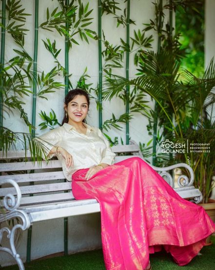 Aarya Ambekar Shirt Skirt Look