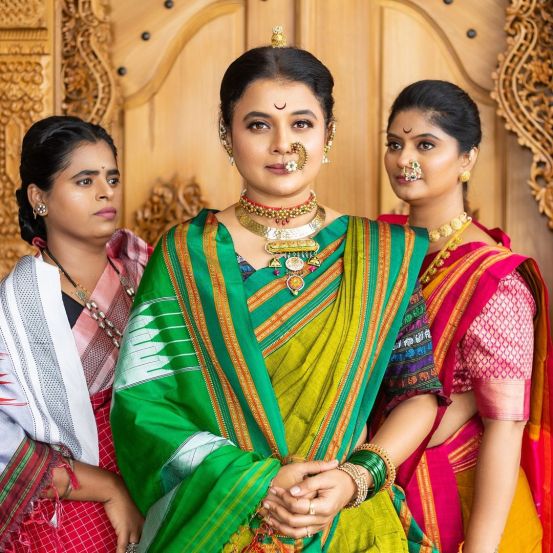 Bhargavi Chirmuley Nauvari Saree Look
