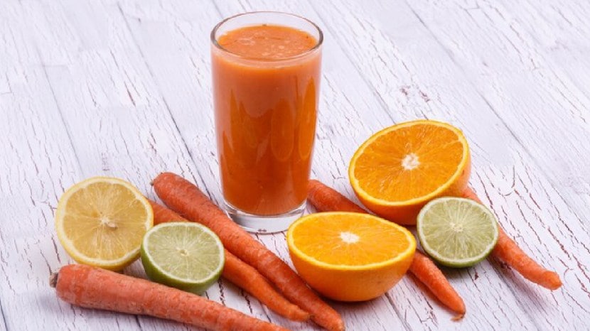 Carrot And Dryfruit Milk Healthy And Nutrition Milk