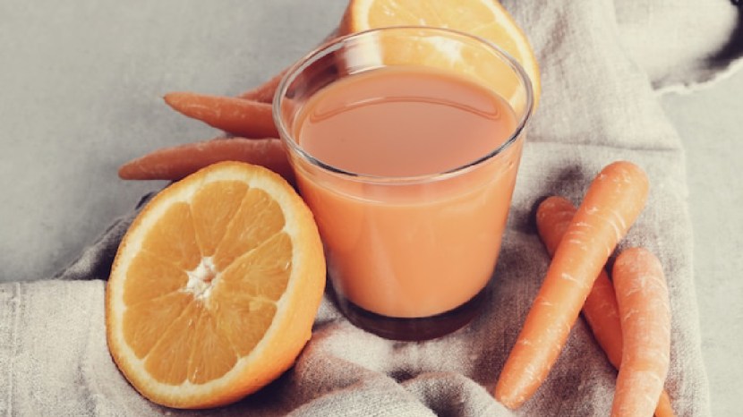Carrot And Dryfruit Milk Healthy And Nutrition Milk
