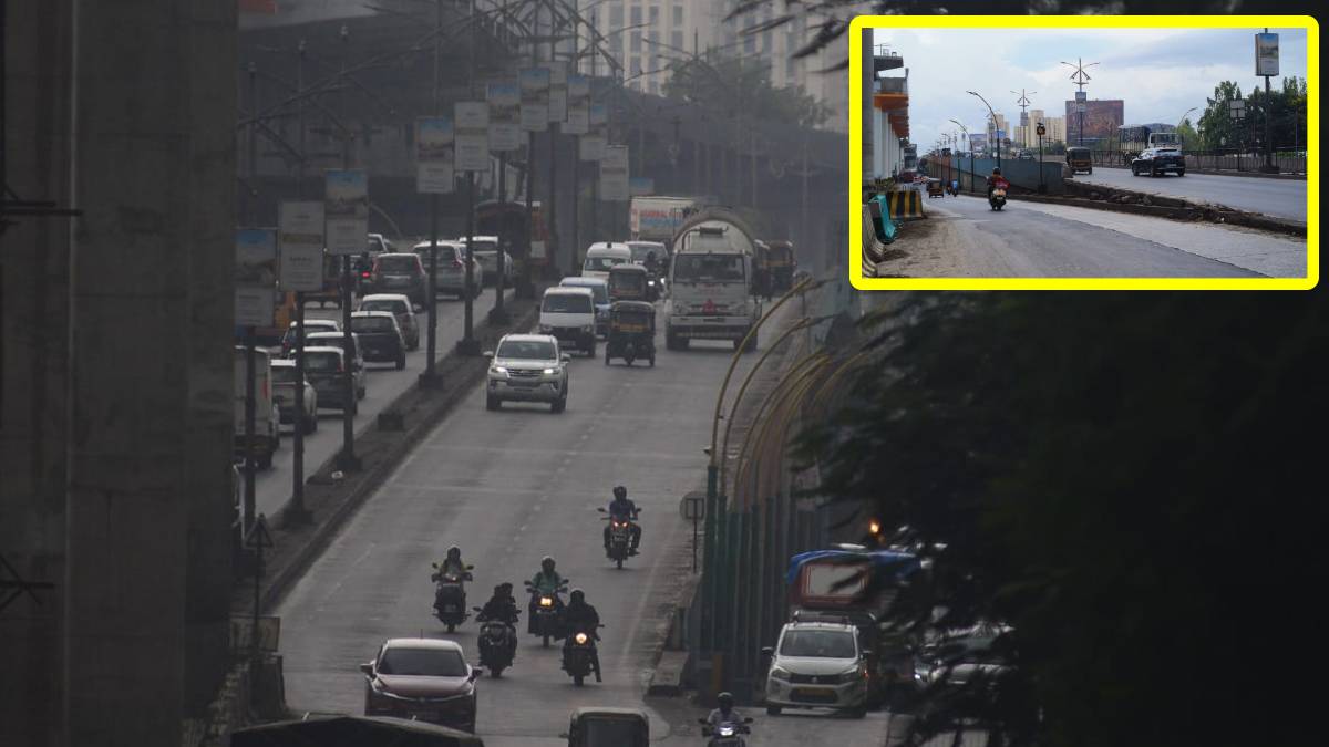 Repair work, Ghodbunder, flyover,