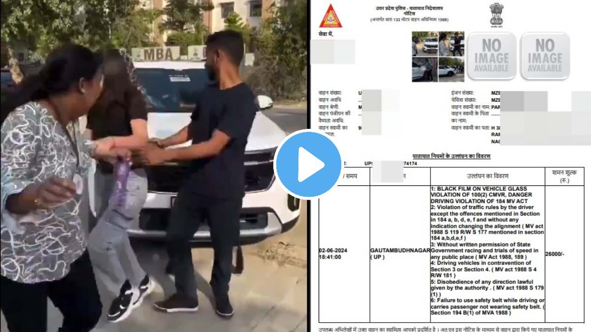 car driver accident prank college students noida traffic police action driver who prank student video viral