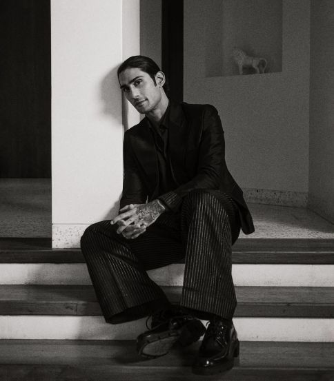 Prateik Babbar Cannes suit was made from Smita Patil Kanjeevaram sarees 