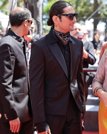 Prateik Babbar Cannes suit was made from Smita Patil Kanjeevaram sarees 