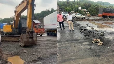Road blocked on National Highway incident near Sassoonavghar