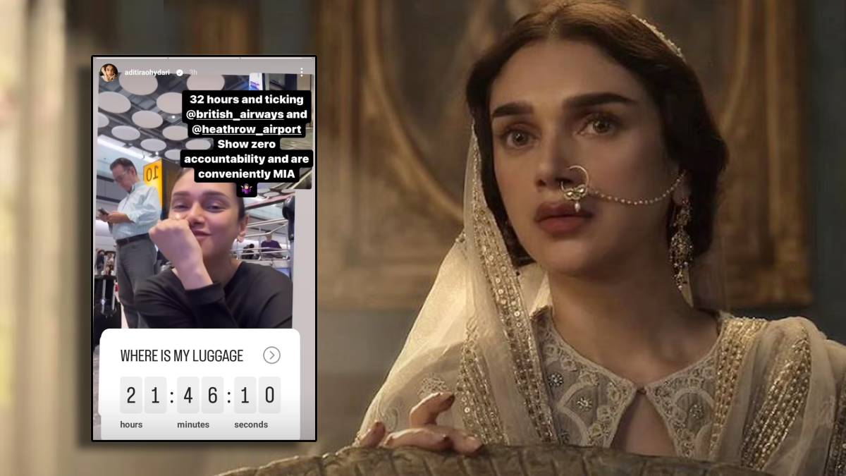aditi rao hydari was stuck at the airport from last 32 hours