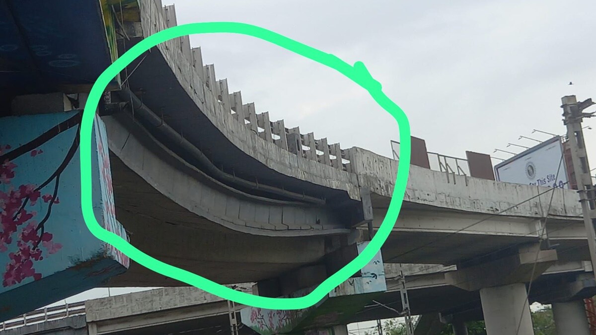 navi mumbai cracks on flyover