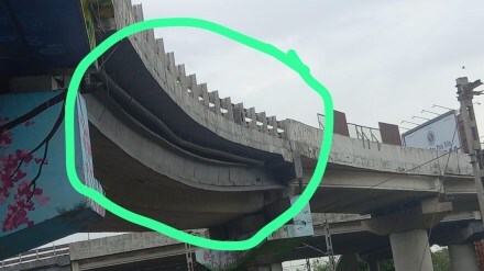 navi mumbai cracks on flyover