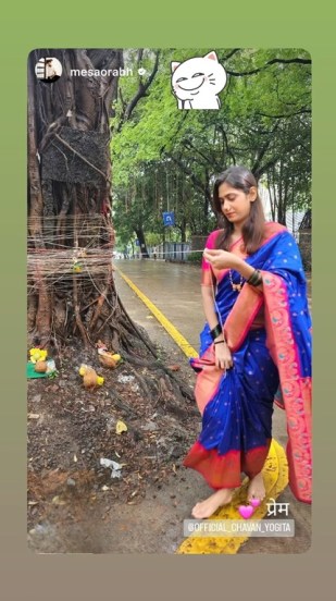 marathi-celebrities-celebrated-first-var-purnima-after-marriage