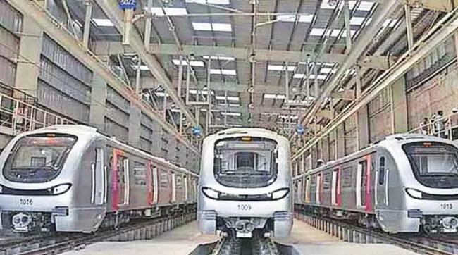 The first metro for the Hinjewadi-Shivajinagar route has entered