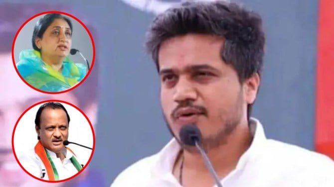 rohit pawar on sunetra pawar ajit pawar