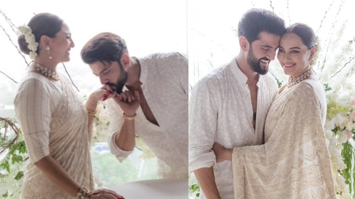 sonakshi sinha wedding actress wears mother vintage saree and jewellery