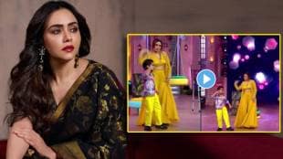 marathi actress Amruta Khanvilkar dance with chota pushpa video viral