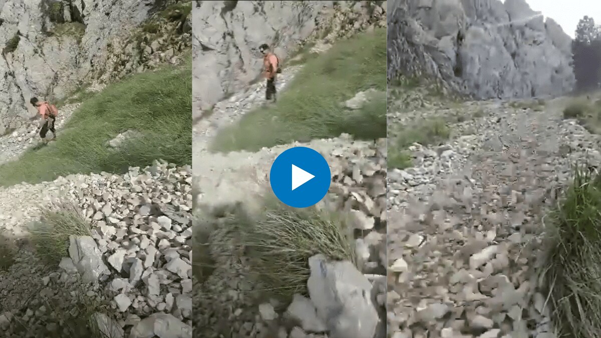 Stones are flowing like water in Pagal Nala of Udaipur in Lahaul-Spiti district