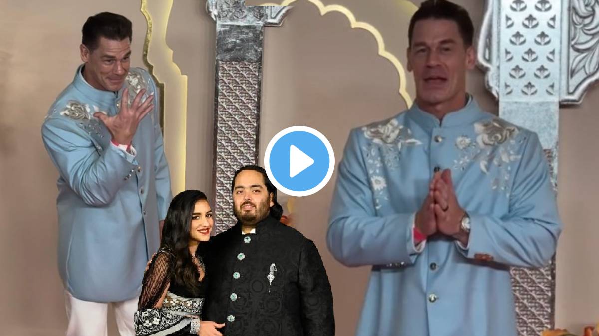 John Cena dressed up in traditional Indian wearing for Anant Ambani and Radhika Merchant Wedding