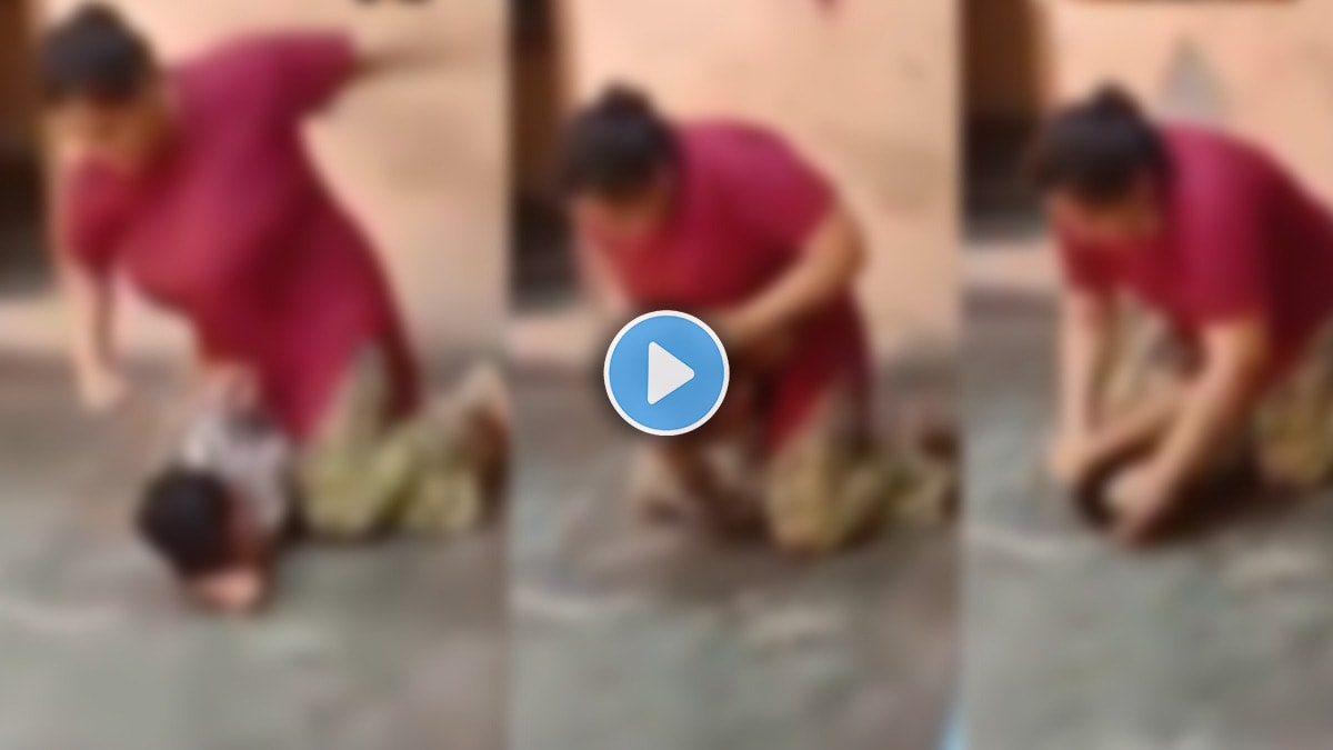 Mother Beating Son