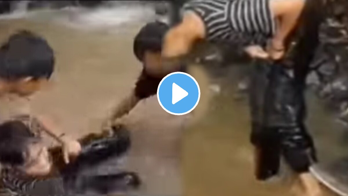 Snake Slid Inside Man's Pants While enjoying in waterfall shocking video