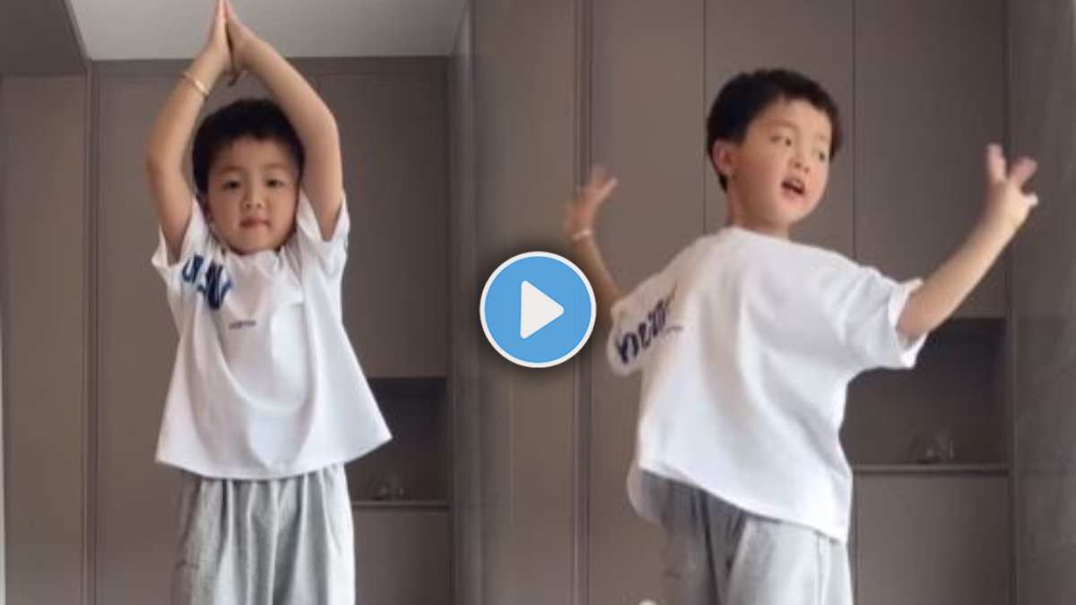 A foreign boy's dance to an Indian song