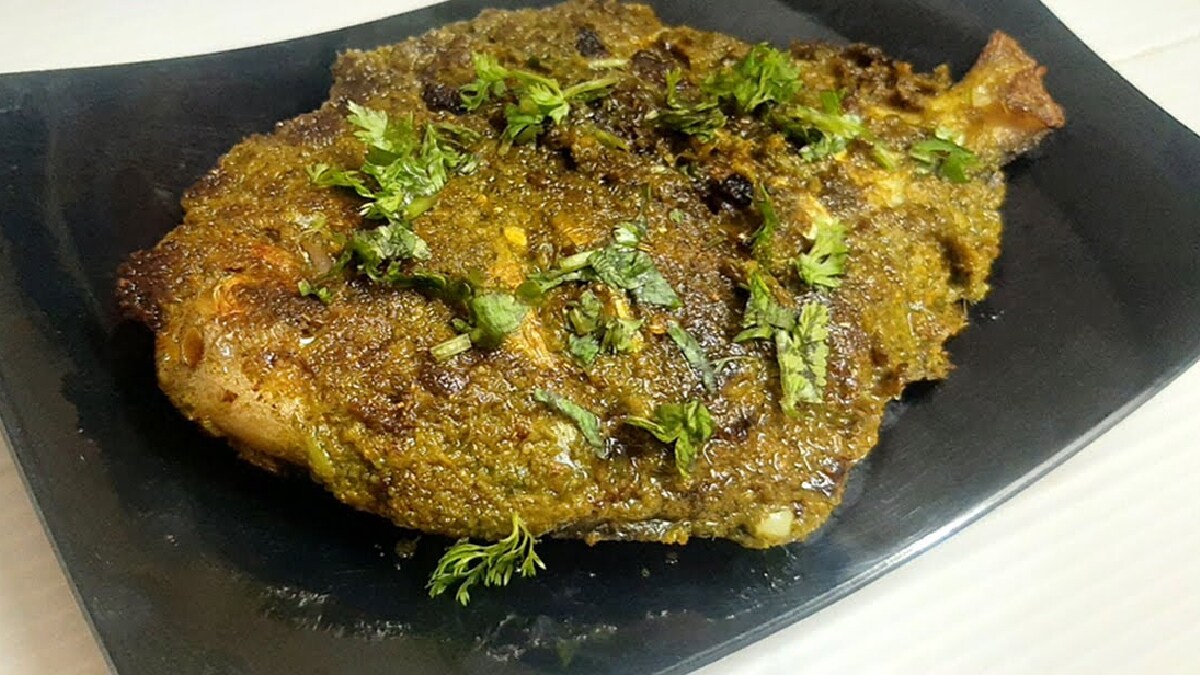 green masala Pomfret Recipe in marathi