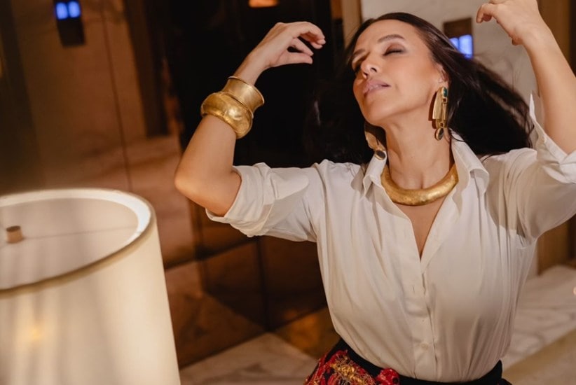  Neha Dhupia Golden Accessories
