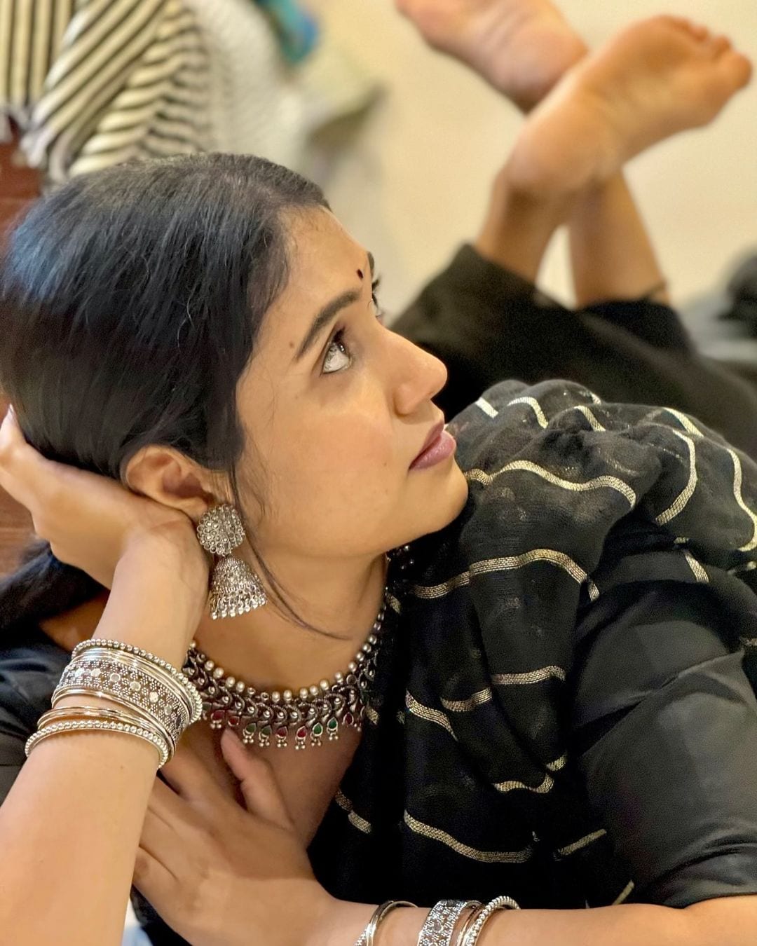 Rinku Rajguru shared photos on black saree on social media