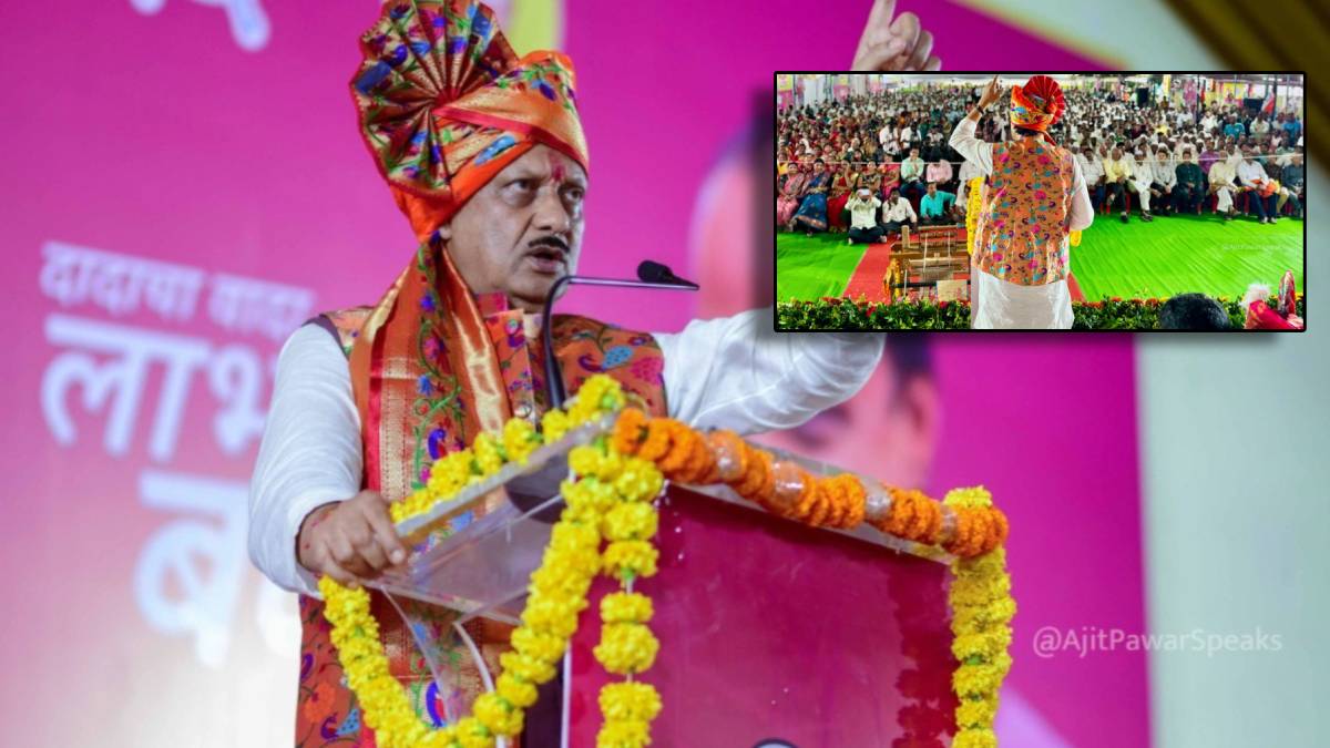 Ajit Pawar in Paithani Jacket