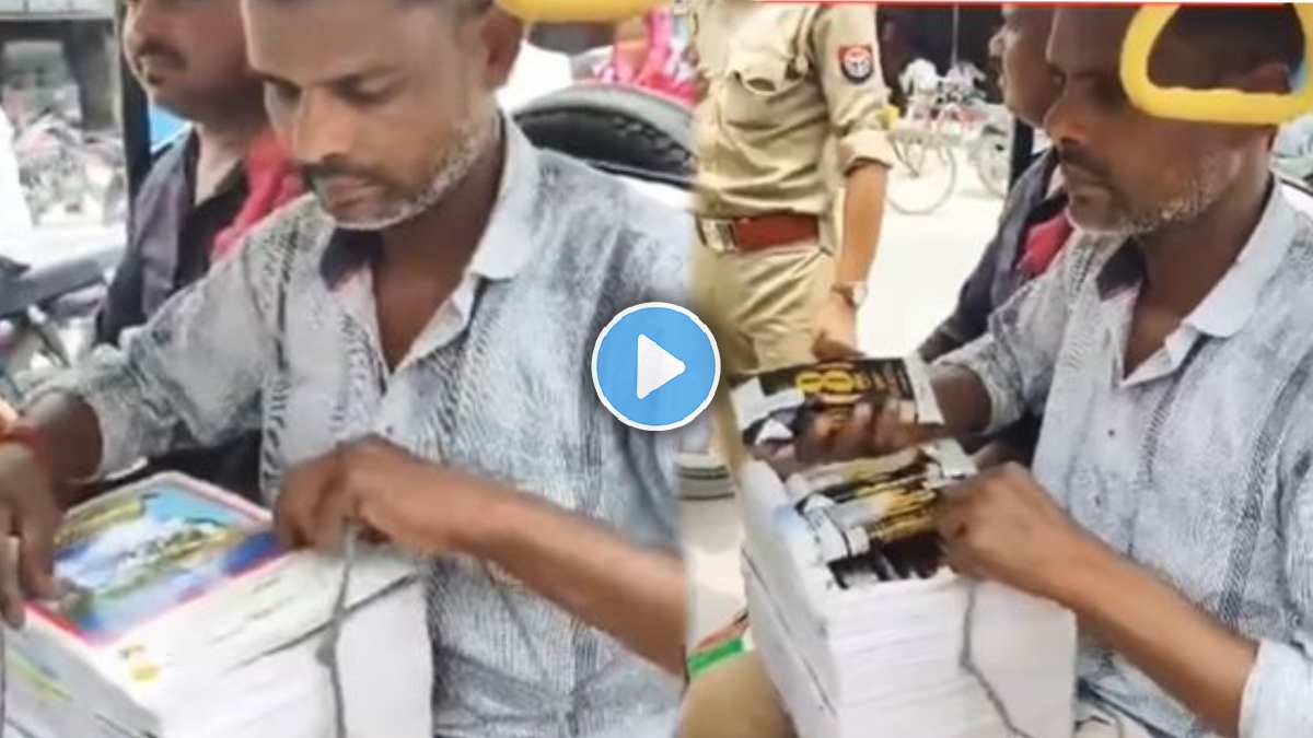 Man Liquor bottles hidden in cardboard books