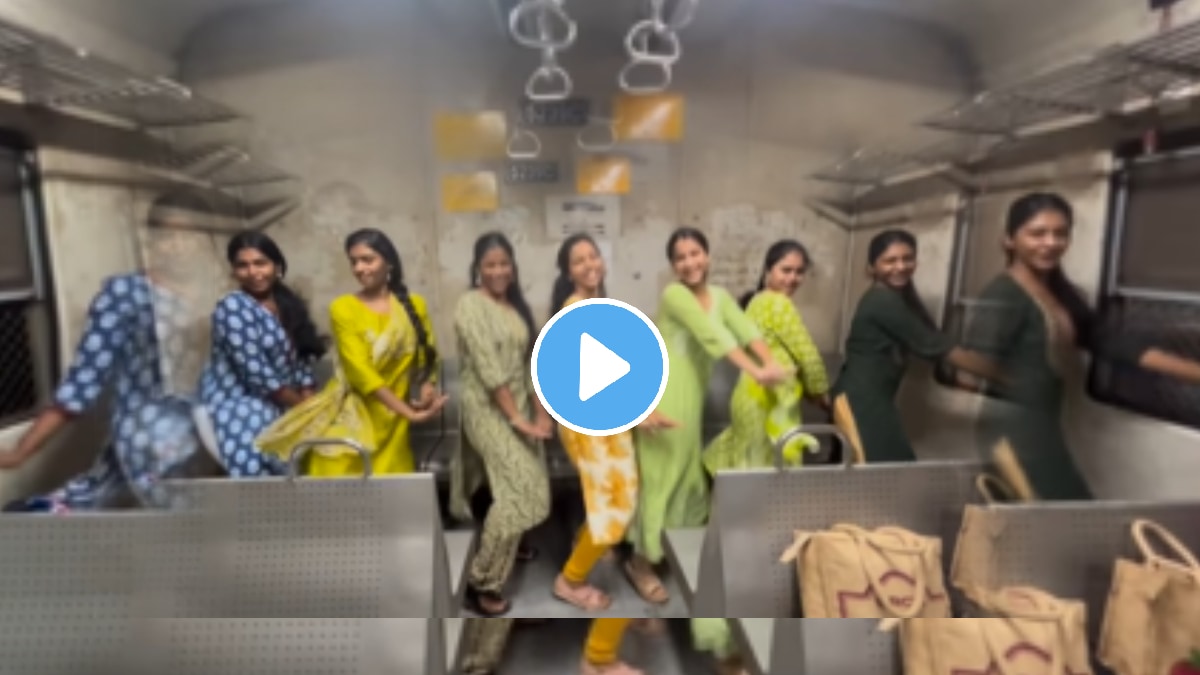 Mumbai local video of some girls dancing on a marathi song Vatanyacha gol dana in mumbais local train is going viral on social Media