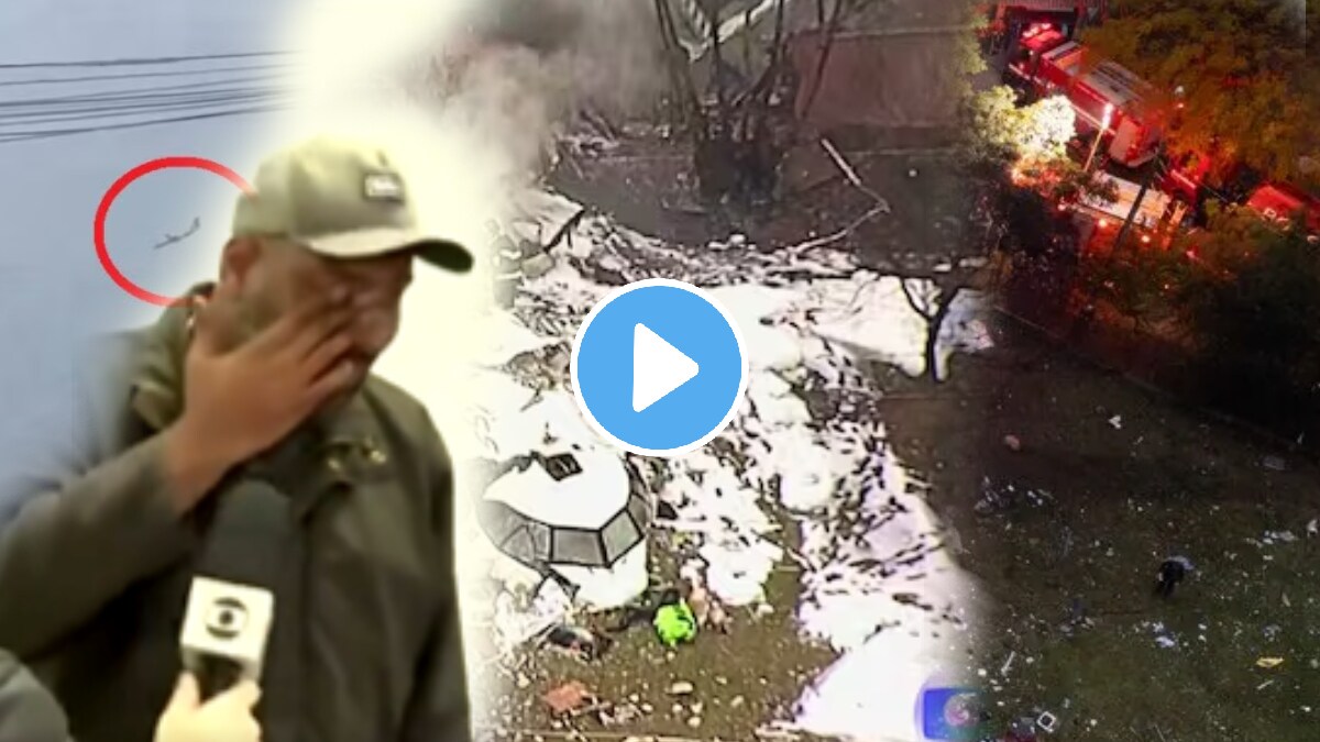 Brazil Plane Crash man escapes deadly brazil plane crash denied boarding for being late shocking video viral