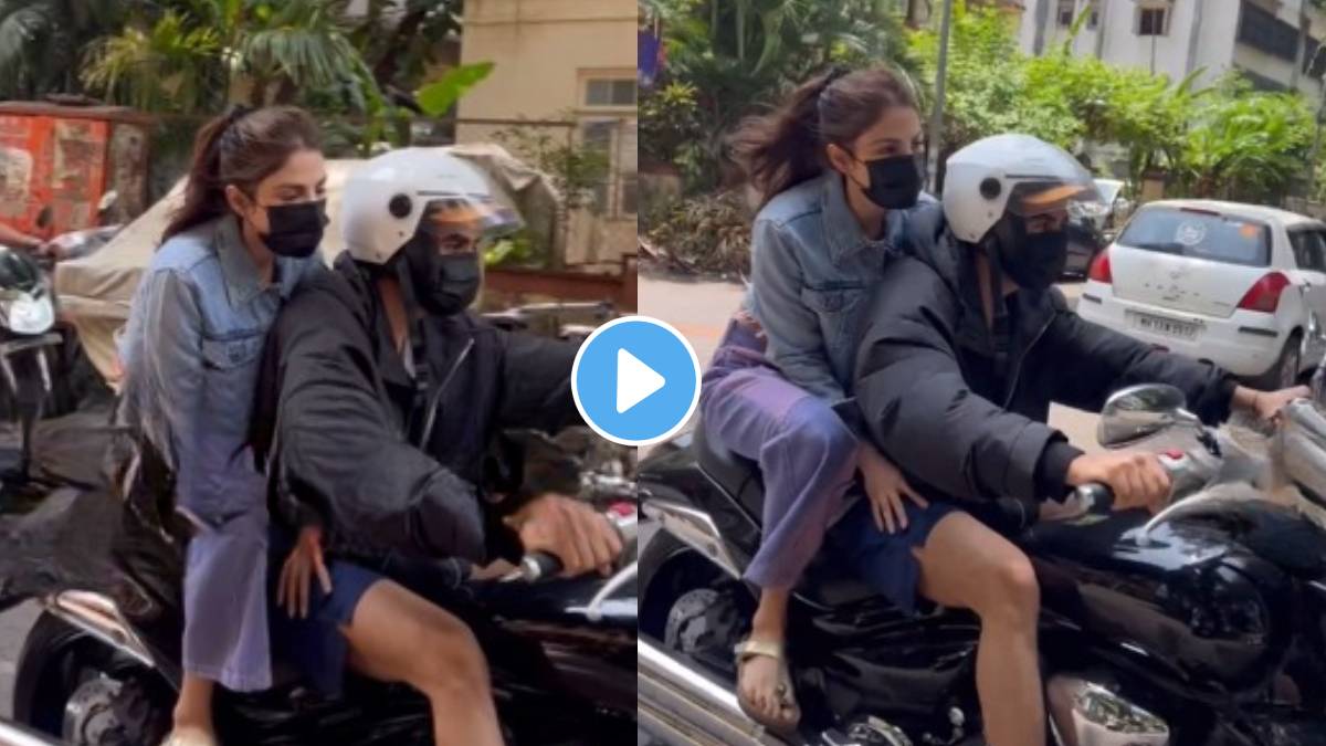 Rhea Chakraborty is seen Enjoying Bike Ride With Boyfriend Nikhil Kamath watch video